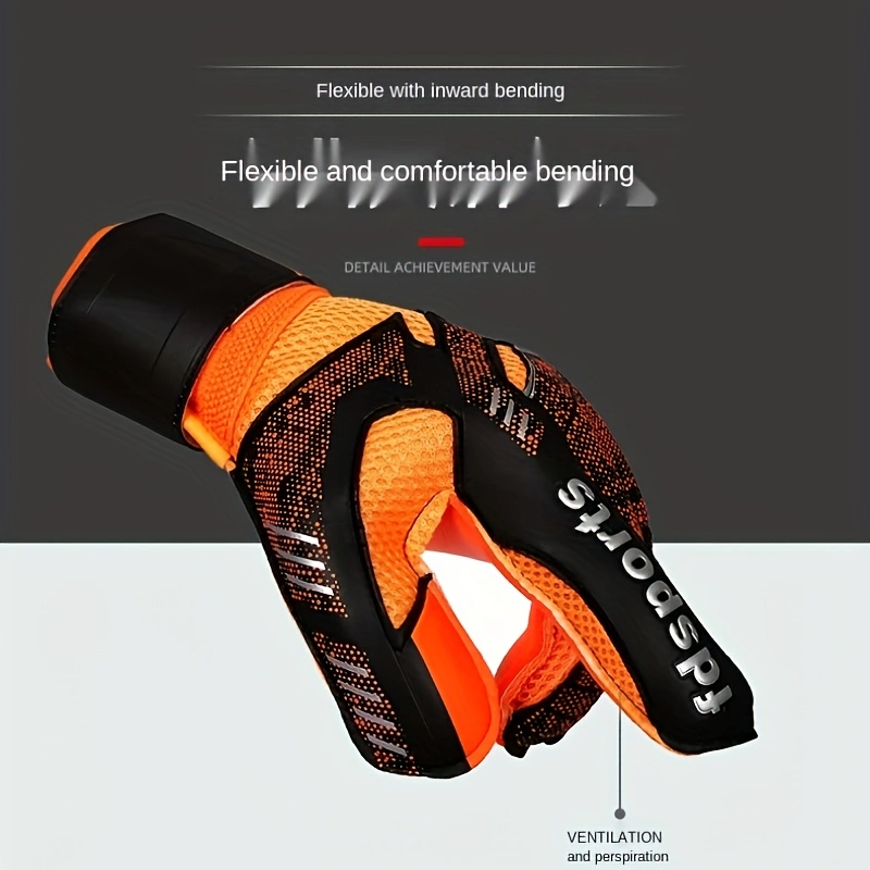 freundlicher Männer Professionelle FußBall Torwart Handschuhe 4mm Latex Mit Finger Schutz freundlicher Erwachsene FußBall Torwart Handschuhe Schutz