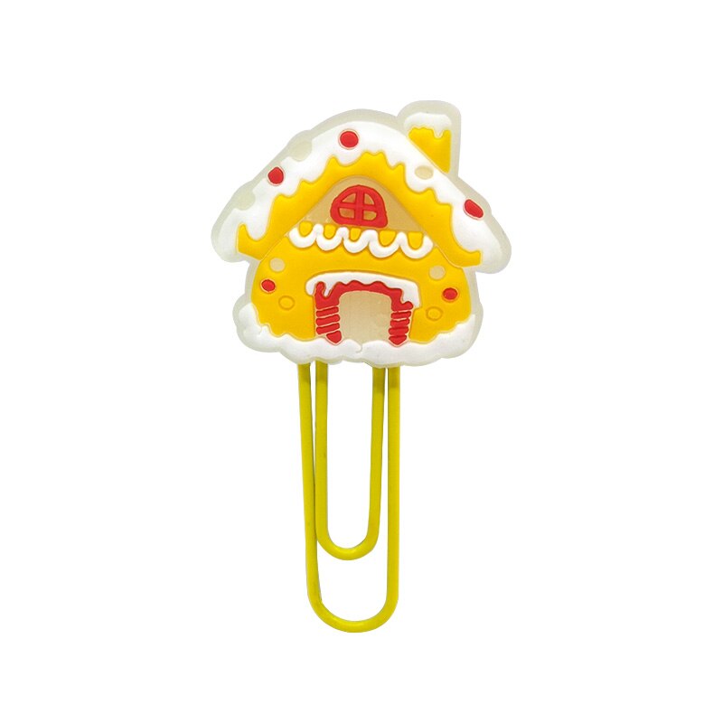 8 stücke Weihnachten glühend Lesezeichen Metall Papier Clips Leucht Seite Halfter Marker für Lehrer Schüler Schreibwaren freundlicher Weihnachten: 4098-54 8Stck