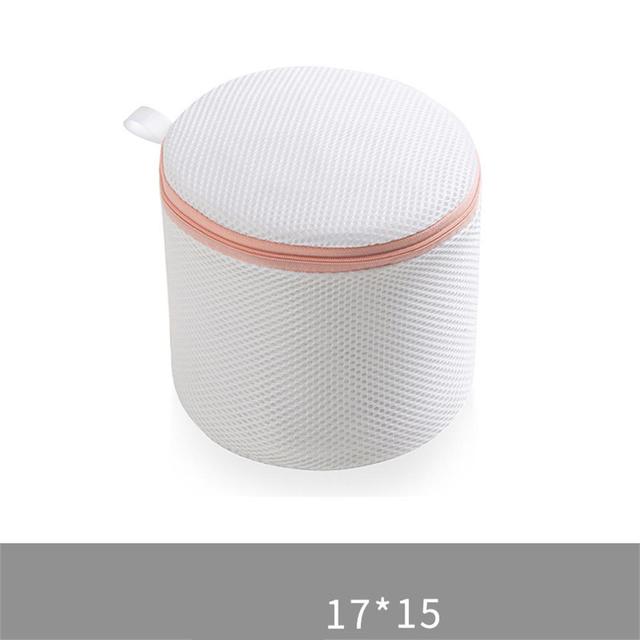 Fine Mesh Laundry Bag Zipper Mesh Wash Bags Washing Machine Bag For Underwear Bra Socks Dirty Clothes Organizer Laundry Basket: 17x15cm