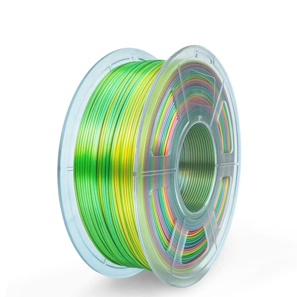 Snelle zijde pla filament 1kg 1.75mm tolerantie  +/-0.02mm zijde textuur hoge taaiheid printmateriaal voor fdm 3d printer: Regenboog 02