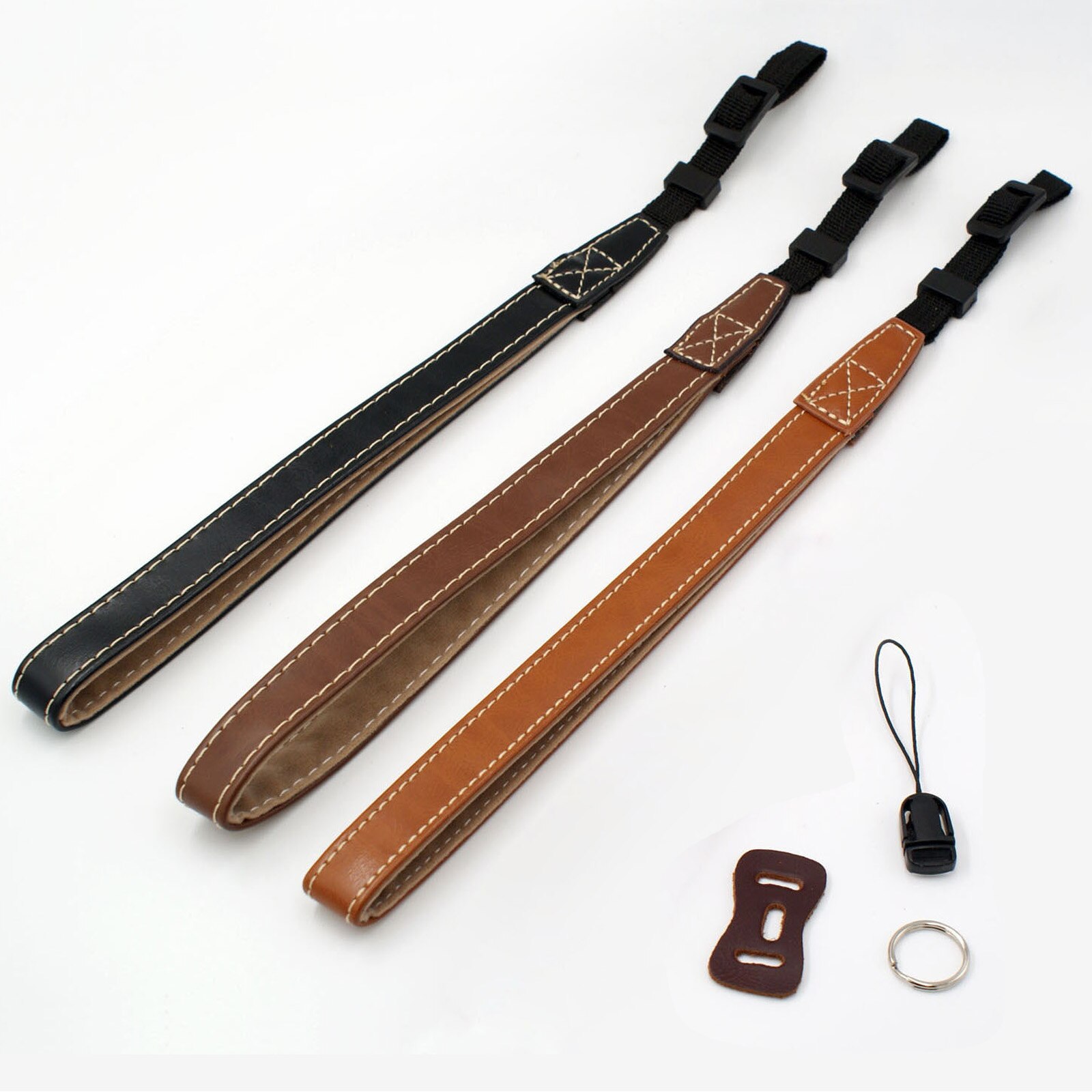 Corda de alça de pulso de mão de câmera de couro multiuso para dslr/slr/tlr/dc/dv