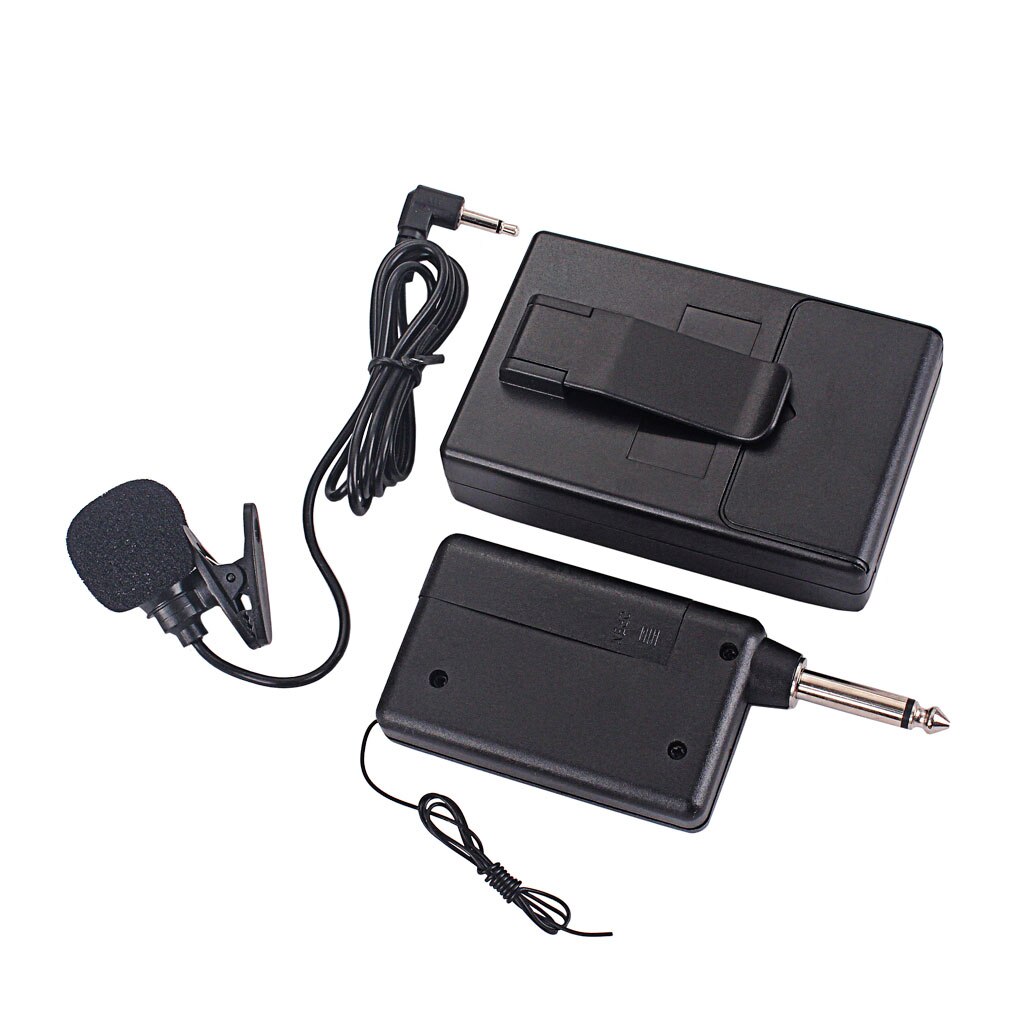 Wireless Receiver Lapel Collar Clip Mini Mic System Microphone