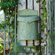 Sindom – lettres murales en fer forgé, boîte aux lettres pour clôture: green