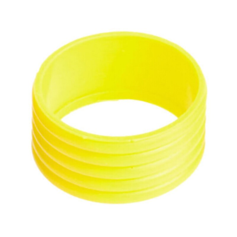 5 uds mango de la raqueta de tenis anillo elástico de goma raqueta de tenis anillo de agarre Overgrip Protector raqueta de tenis anillo fijo: Amarillo