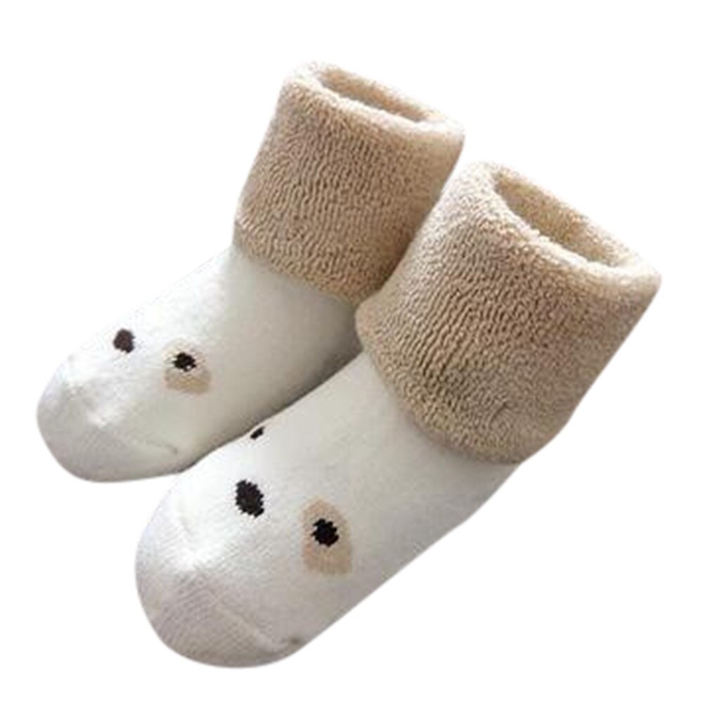 Winter Cotton Newborn Kids Infant Toddler Baby Boys Girls Cartoon Animals Anti-Slip Knitted Warm Socks