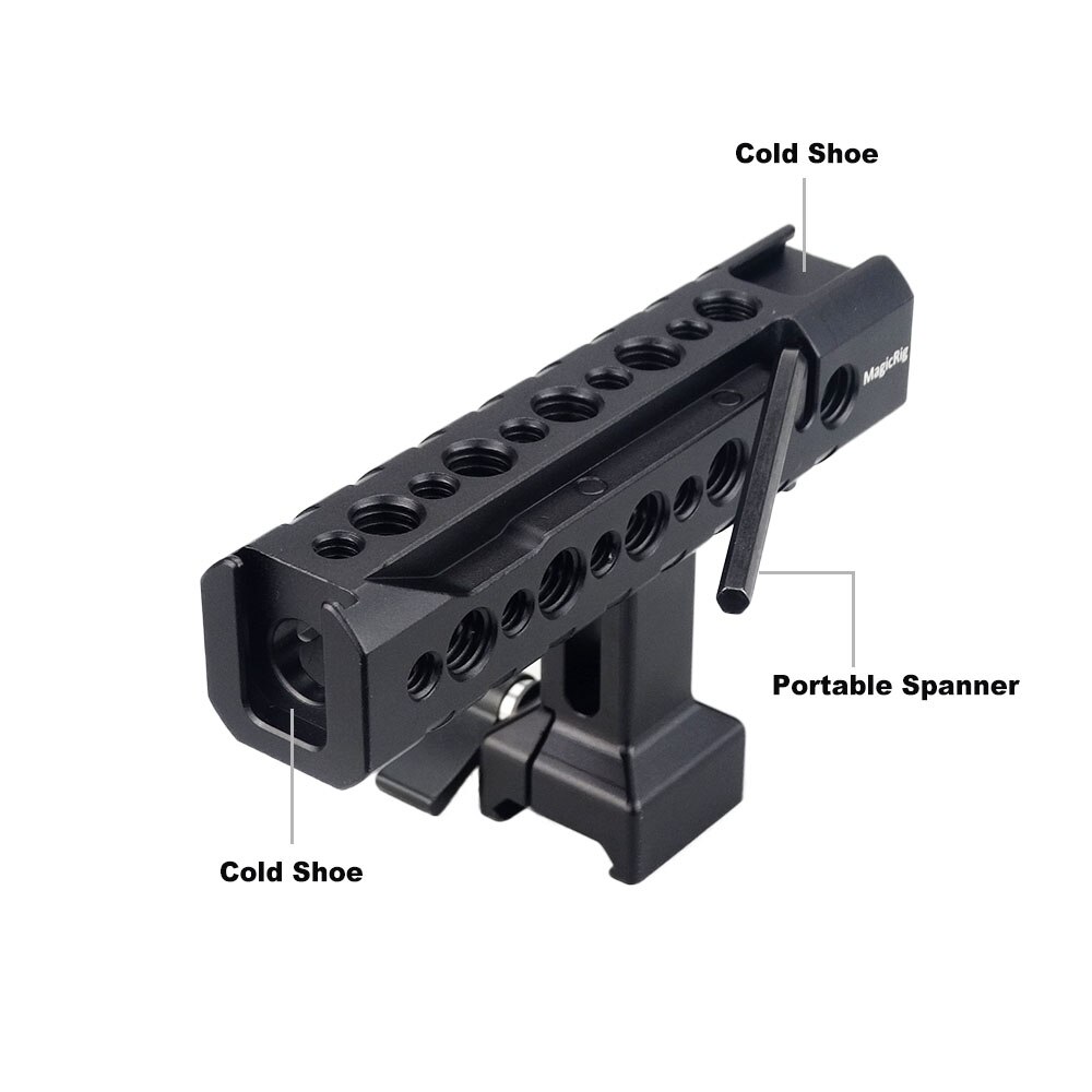 MAGICRIG impugnatura per formaggio NATO a sgancio rapido con due supporti per pattini freddi per DSLR Camera Cage videocamera Cage Rig
