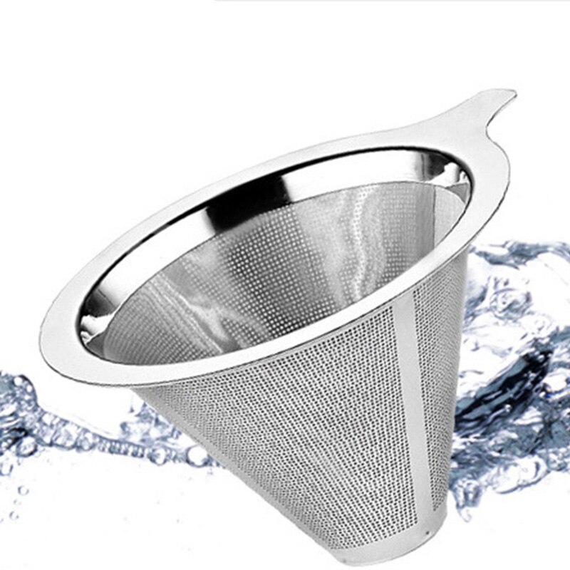 Tragt kegle kaffe drypper filter kaffe filter te si rustfrit stål holdbar practica