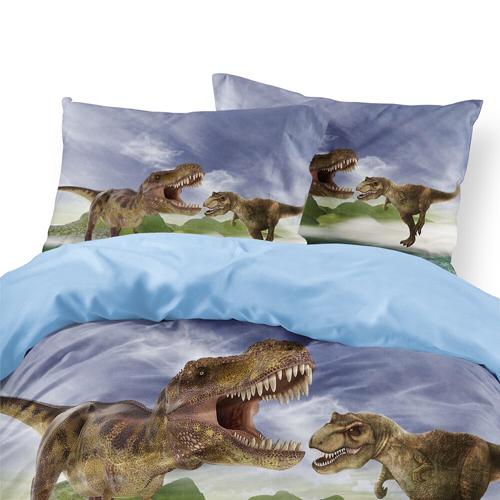 Dinosaurie lejon tiger påslakan set sängkläder påslakan sängöverdrag sängkläder med örngott 2/3 st utan täcke