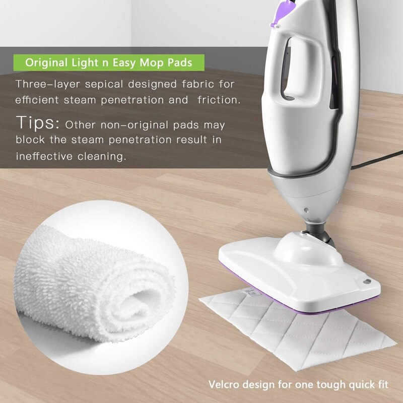Replacement Mop Pads for Light 'N' Easy Steam Mop Pads S3101 S7326 S3601 7688ANB 7688ANW Floor Steam Cleaning Mop Pads