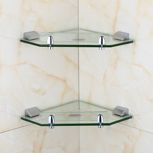 Rvs Wc Plank Glas Wandplank Muur Wc Driehoek Stand Badkamer Hoek Rek Badkamer Plank