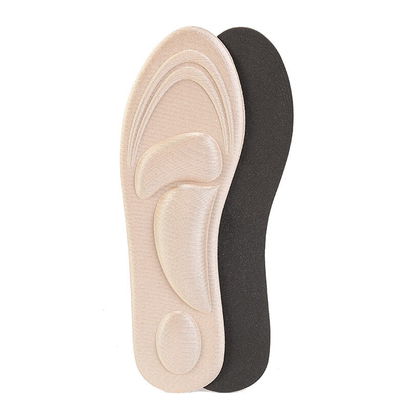 Plantillas ortopédicas con espuma viscoelástica 4D flocado, plantillas ortopédicas con arco para zapatos, suelas planas para pies, suelas ortopédicas para cuidado de zapatos: light nude