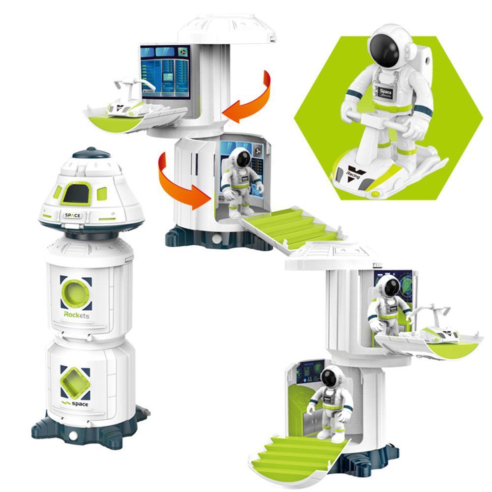 Conjunto de juguete de exploración de satélite espacial para niños, cohete lanzadera, modelo de aviación universal, simulación de juego, juguetes educativos