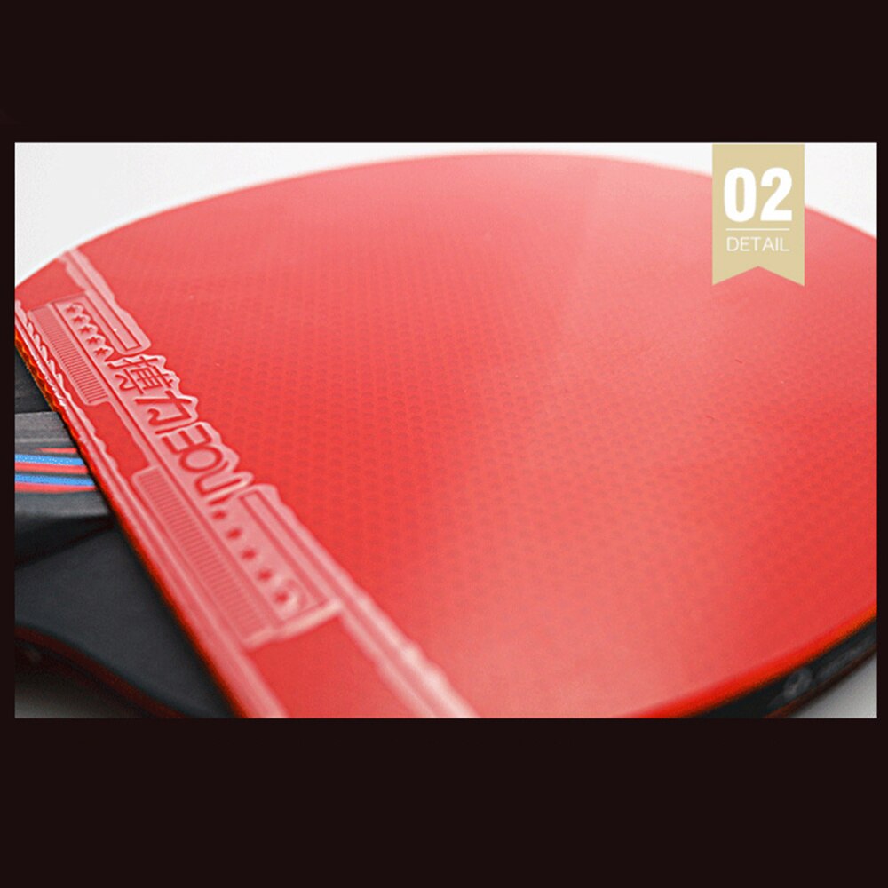 1 set bordtennisracketar allround pingisracket med 3 bordtennisbollar för träning av sportspelare (horisontellt grepp)