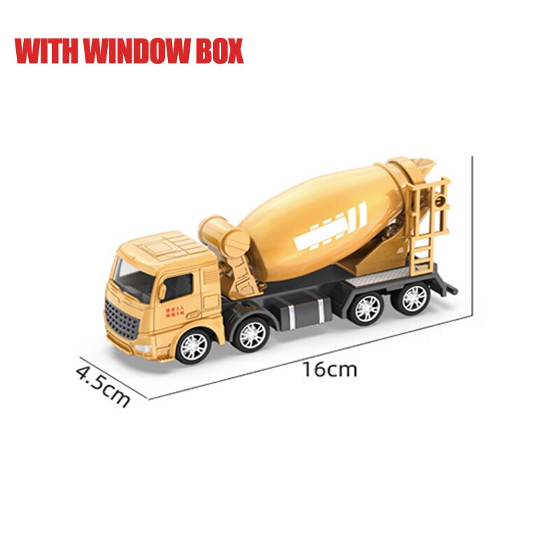 Legering Techniek Auto Vrachtwagen Speelgoed Voor Jongens Xmas Verjaardag Bulldozer Graafmachine Heftruck Voertuigen Kinderen Onderwijs Speelgoed Juguetes: Mixer Truck