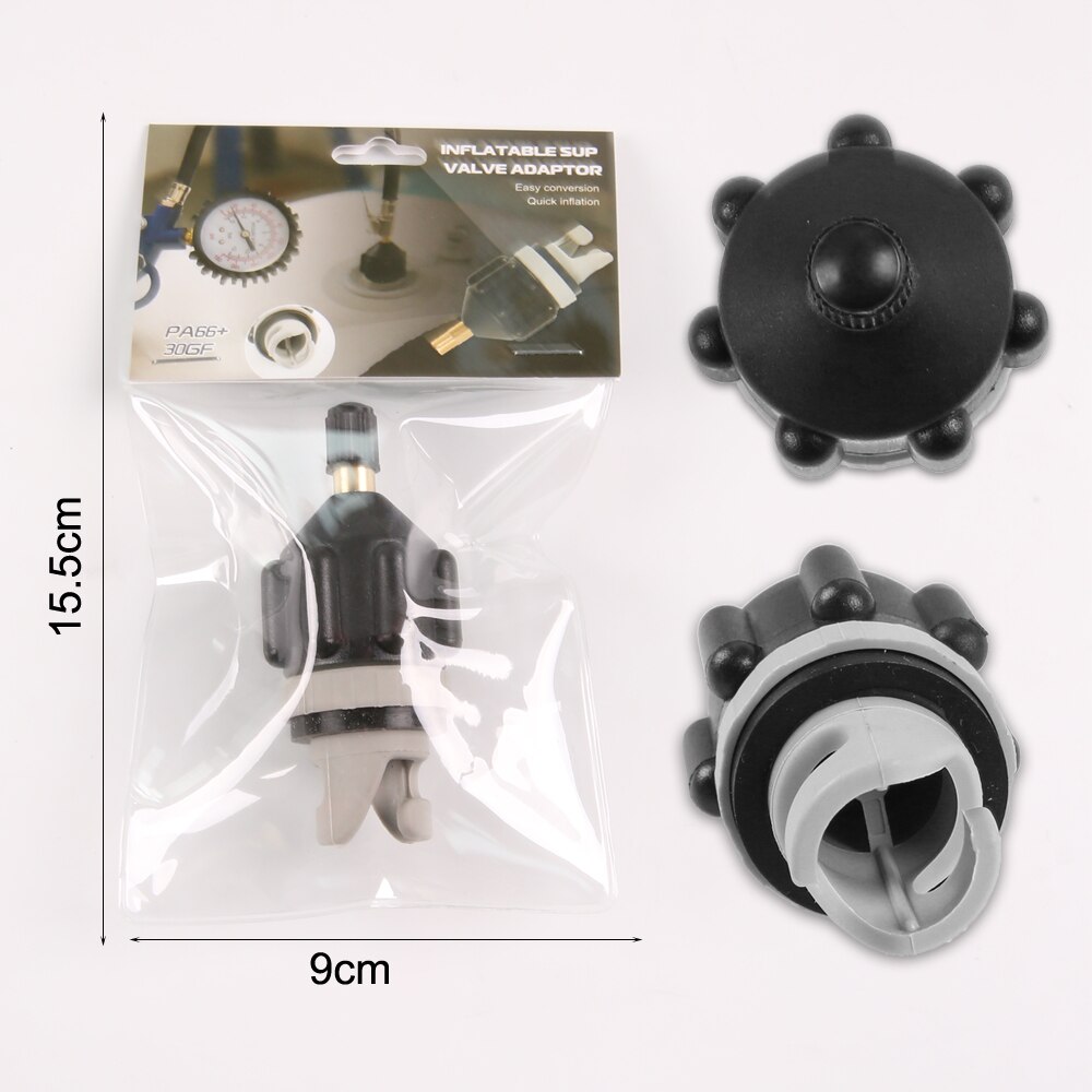 Inflatable Boat SUP Pump Adaptor With Standard Schrader Conventional Air Pump Air Valve Adapter Spoke Plate Attachment