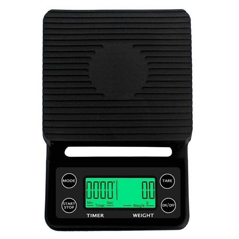 Coffee Scale With Timer, Digital Kitchen Food Scale, 5000G/0.1G Digital Coffee Scale With LCD Backlight Display: Default Title