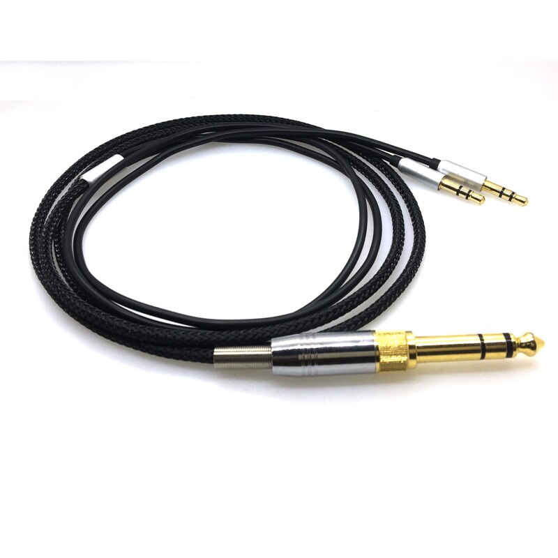 Headphone Cable for Hifiman HE-560V3 - 3.5mm to 6.35mm + 2x3.5mm Male - 4 Core Oxygen-Free Copper - Replacement Audio Cord