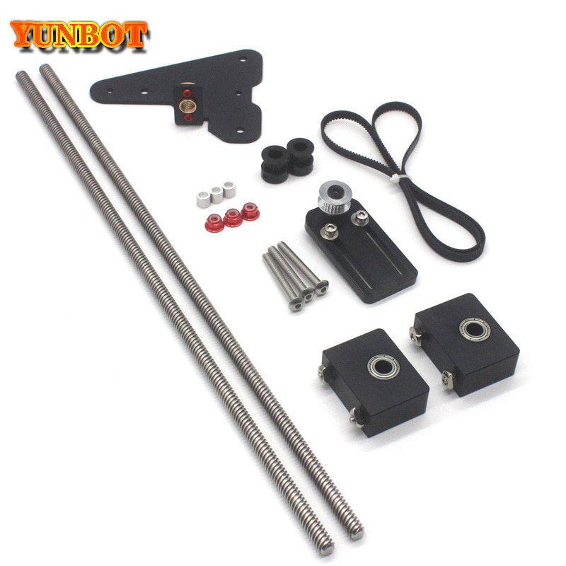 3D Printer Parts Upgrade Kits Creality Ender 3/CR10 Dual Z Axis T8 Lead Screw Kits Bracket Aluminum Profile WIth Belt Pulley