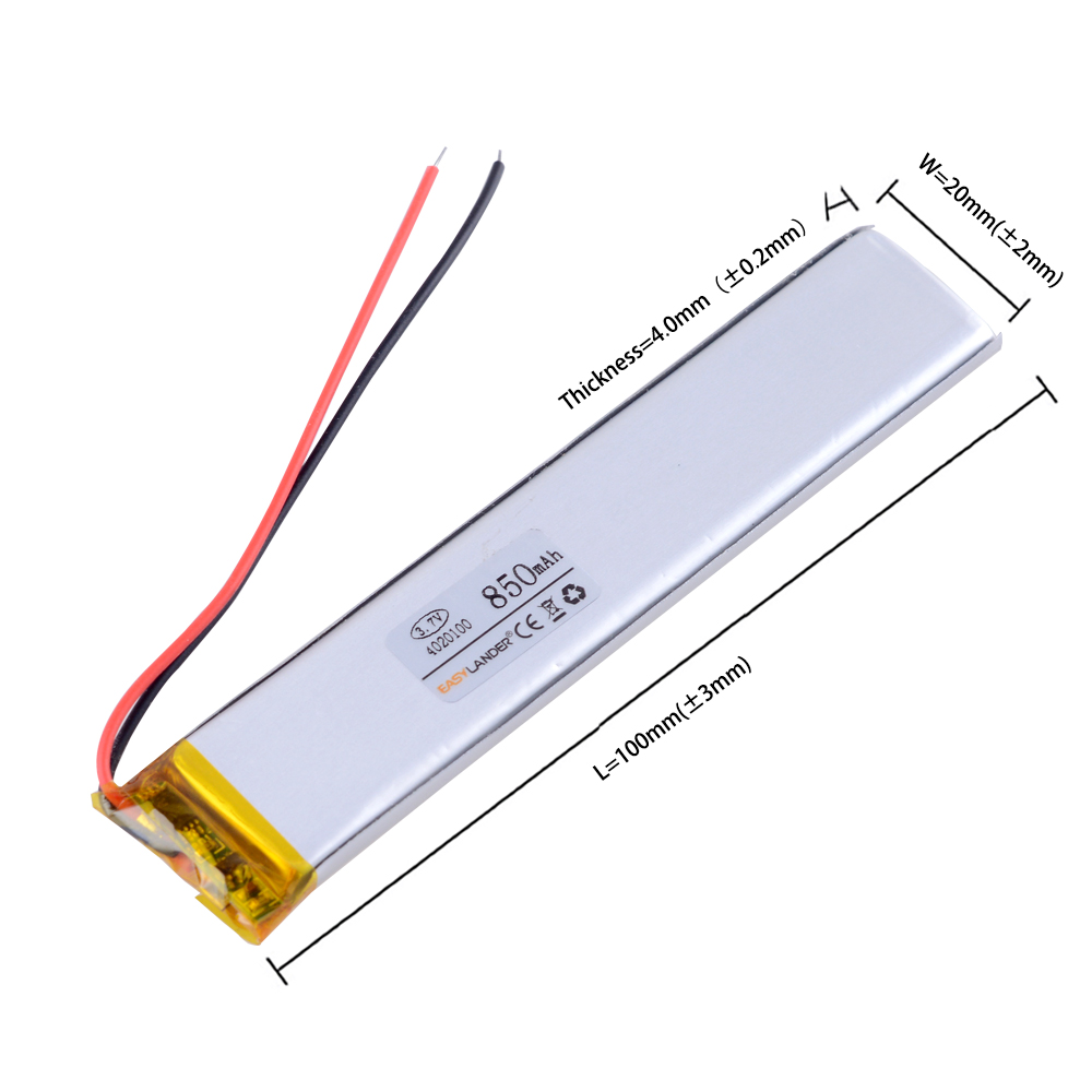 3.7V 850mah 4020100 Polymer lithium ion / Li-ion battery for tablet pc 7 inch 8 inch 9inch,mp3,mp4