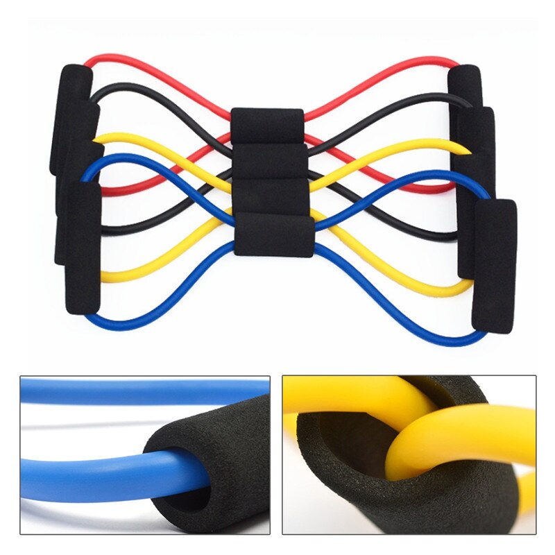 8 Shape Muscle Exercise Resistance Rope Muscle Exercise Fitness Sports Elastic Band Chest Expander Yoga Glue Fitness