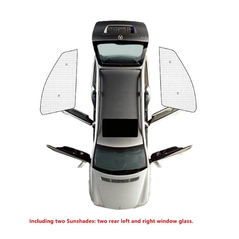 Full Cover Sunshades For Peugeot 207 Sedan 2006 Car Sun Protection Windshields Side Window Visor Accessories: Brown