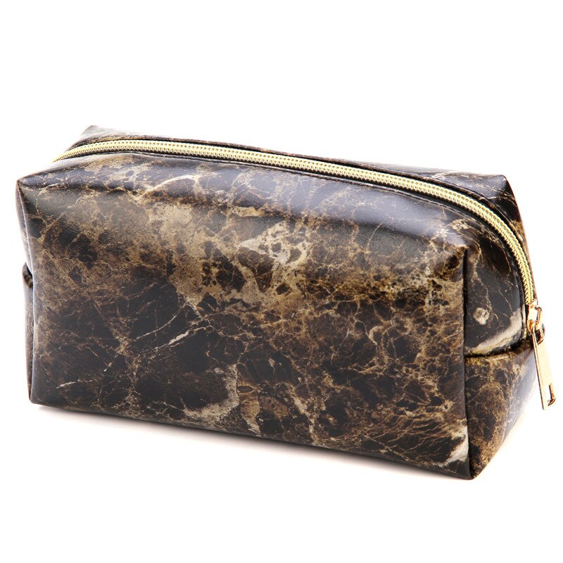 Estuches de lápices de mármol blanco y negro para niñas, gran capacidad, bolsa de cosméticos de cuero PU, Estuche escolar, suministros de oficina Zakka escolar