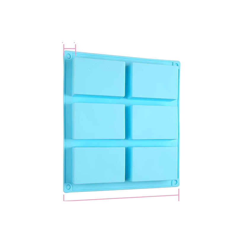 Silicone Mold Soap Molds Candle for Making 6-hole Square Form Candles Cake DIY Chocolate Arts Crafts Sewing Home Garden: Blue
