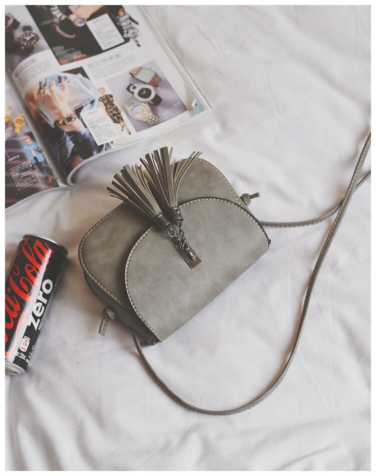 Driga Kwastje Vrouwen Messenger Bags Leuke Mode Vrouwen Handtassen Tassen Vrouwelijke Schoudertas Vrouw Crossbody Tas Kleine: GRAY