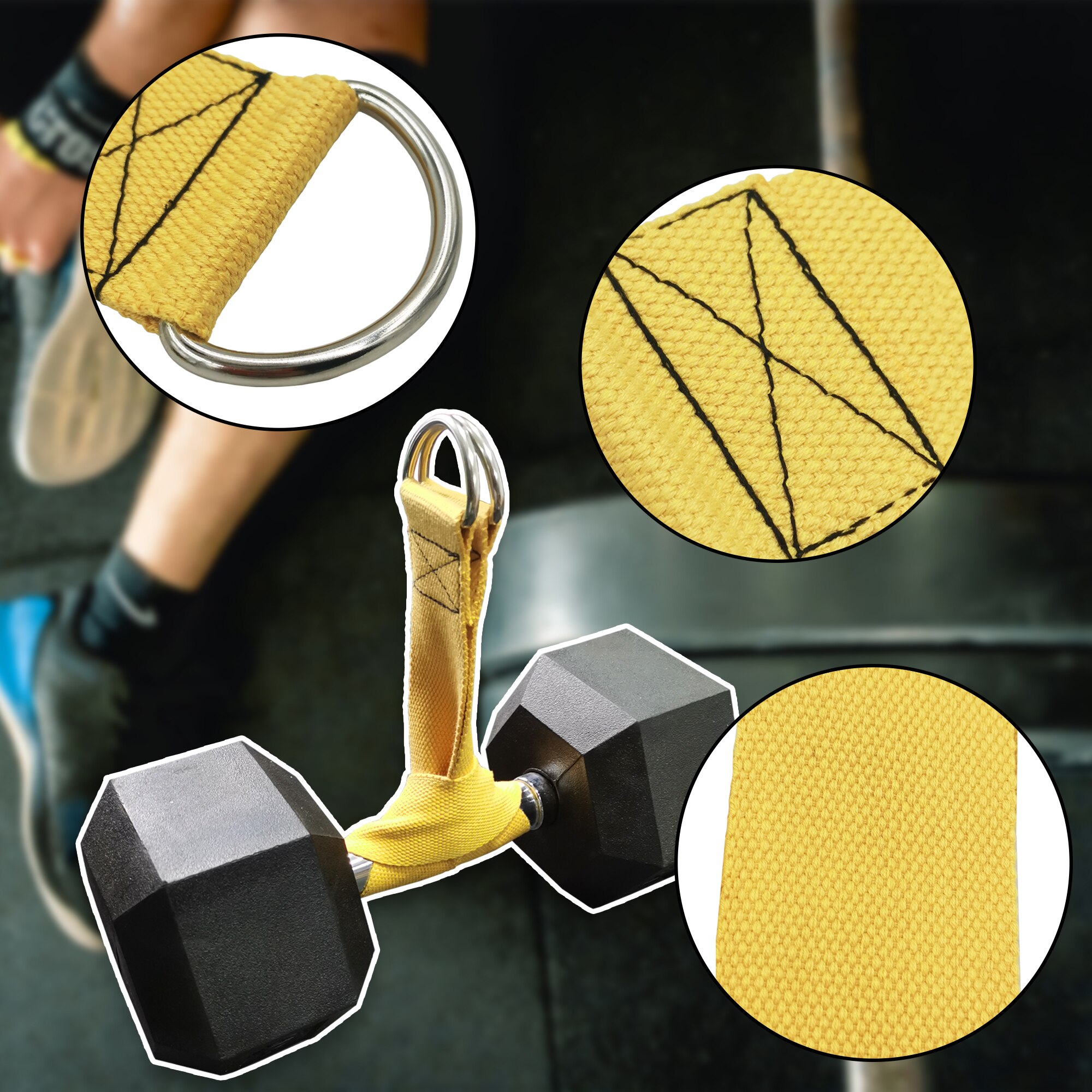 halteres para musculação academia equipamento Cinto de levantamento de peso correia de carregamento para kettlebell haltere treinamento de peso conectar alça webbing acessórios de fitness