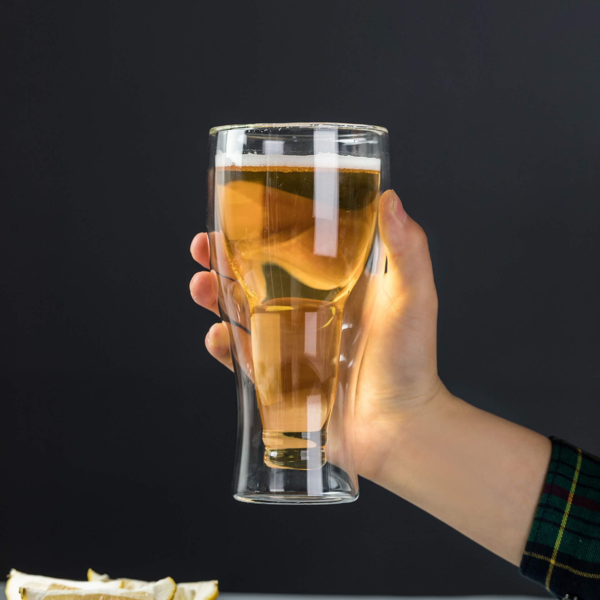 Borsilikat dobbel vegg øl glass øl kopper 250ml 350ml 450ml juice drikke glass øl kopp enkel