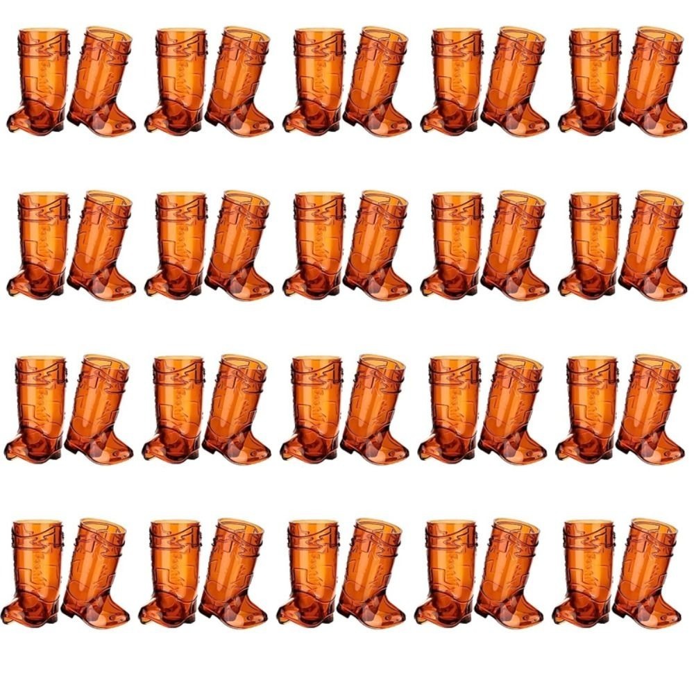 1/10 stk. 1 oz mini cowboystøvelglass, gjennomsiktige plastglass, drikkekopper, utdrikningslag: Lilla