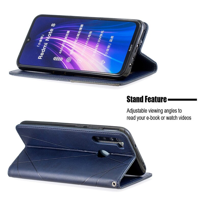 Funda 3D aleta de cuero magnético para Xiaomi Redmi Note 8 funda Retro cartera tarjetero soporte libro cubierta para Xiaomi Redmi note 8 pro