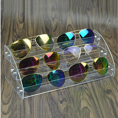 Multi Lagen Sieraden Organizer Acryl Stand Nagellak Plank Lenzenvloeistof Brilmontuur Rack Display Sunglass Vrouwen Opbergdoos: 3 Layer