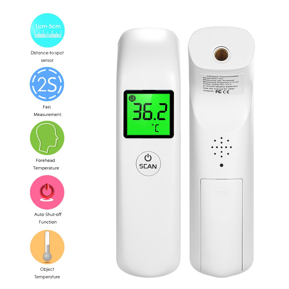 Infrarood Thermometer Voorhoofd Thermometer Non Contact Thermometers Lcd Display Hoge Precisie Handheld Temperatuur Meter