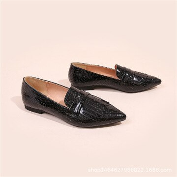 Zapatos combinables para mujer, zapatos planos con flecos de otoño, , zapatillas informales con punta estrecha para mujer, vestido con flecos para otoño, modelo Nurse