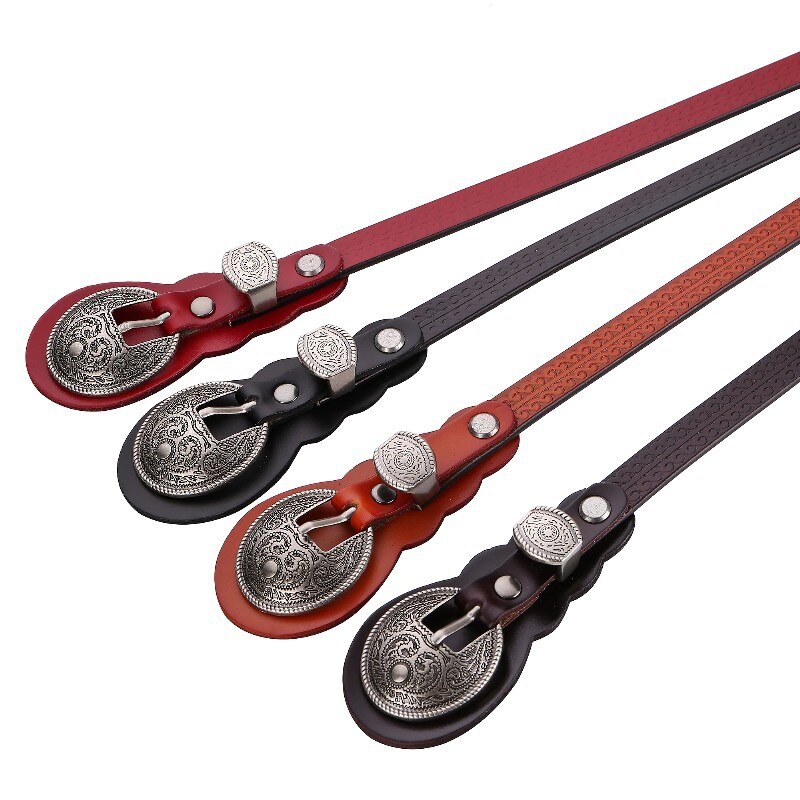 Vintage Metal Buckle Head Waist Belt Womens Medeival Larp Viking Costume Accesory Fashon Thin Waistband Straps Curved For Lady
