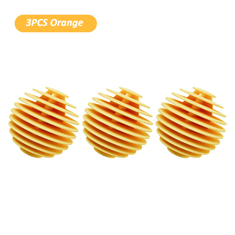 3 pezzi riutilizzabili palline magiche per bucato TPR morbidi anti-avvolgimento strumenti per la pulizia dei vestiti lavatrice domestica palline per asciugatrice: Grigio scuro