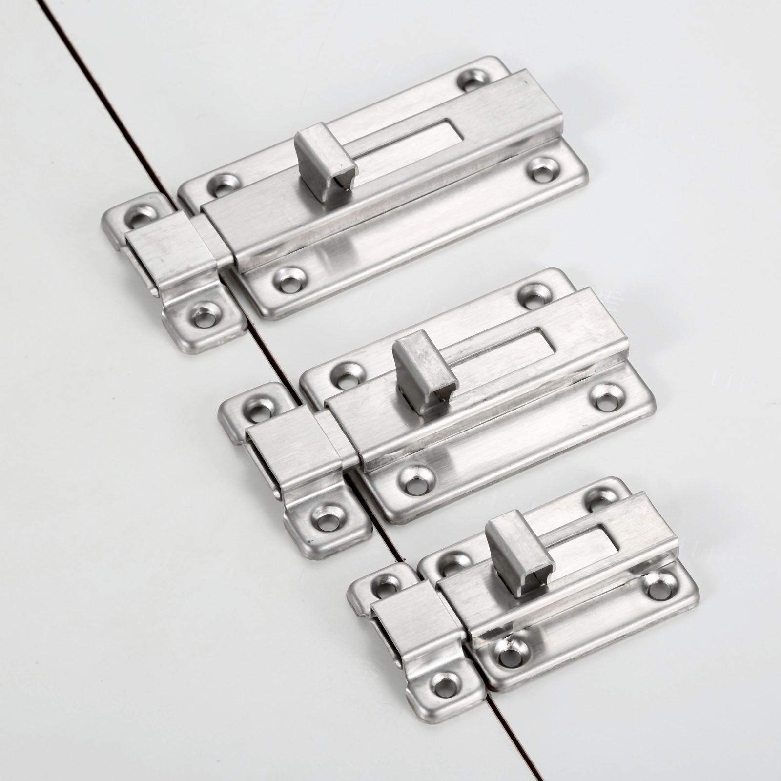 2Pcs 2/3/4 Inch Stainless Steel Small Latches Buckles Sliding Lock Barrel Bolt Security Anti-Theft Door Deduction Door Bolts