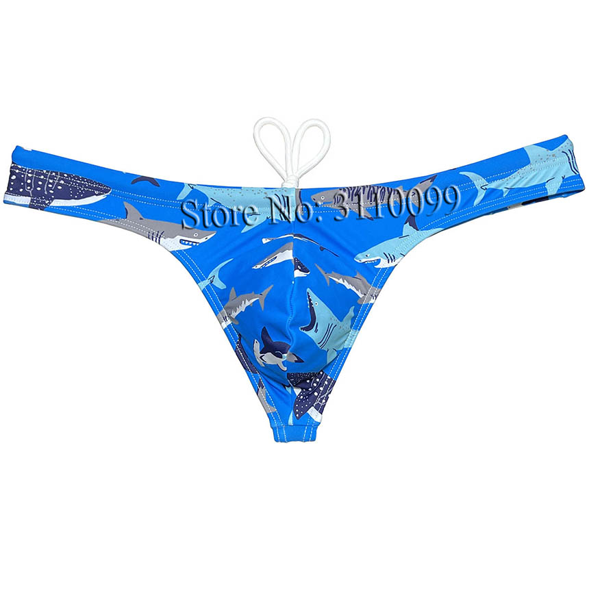 Polychrome Herren-Badeanzug, Bikini, Strandmode, Futter, Badehose, Tanga, Badehose: L / Orange