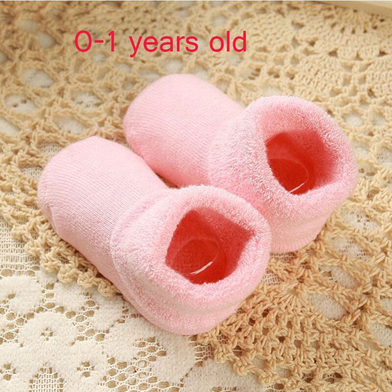 Leuke Baby Sokken Cartoon Dieren Peuter Jongens Meisjes Sokken Herfst Winter Warm Anti Slip Vloer Sok Badstof Handdoek Sokken: 0- Y  pink 2
