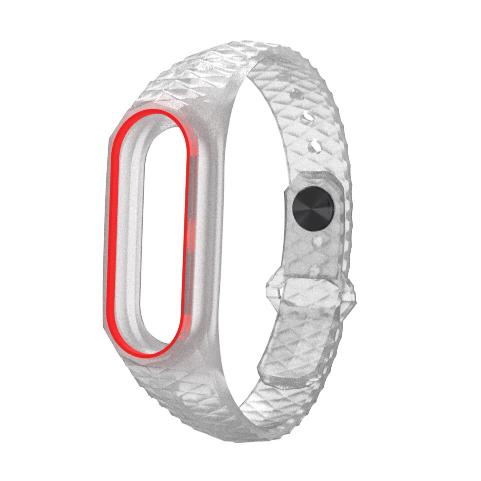 Mi banen mi band 2 band voor Xiao mi Mi band 2 band aurora Siliconen polsband Voor Mi Band 2 armband Vervanging Polsbandjes: translucent