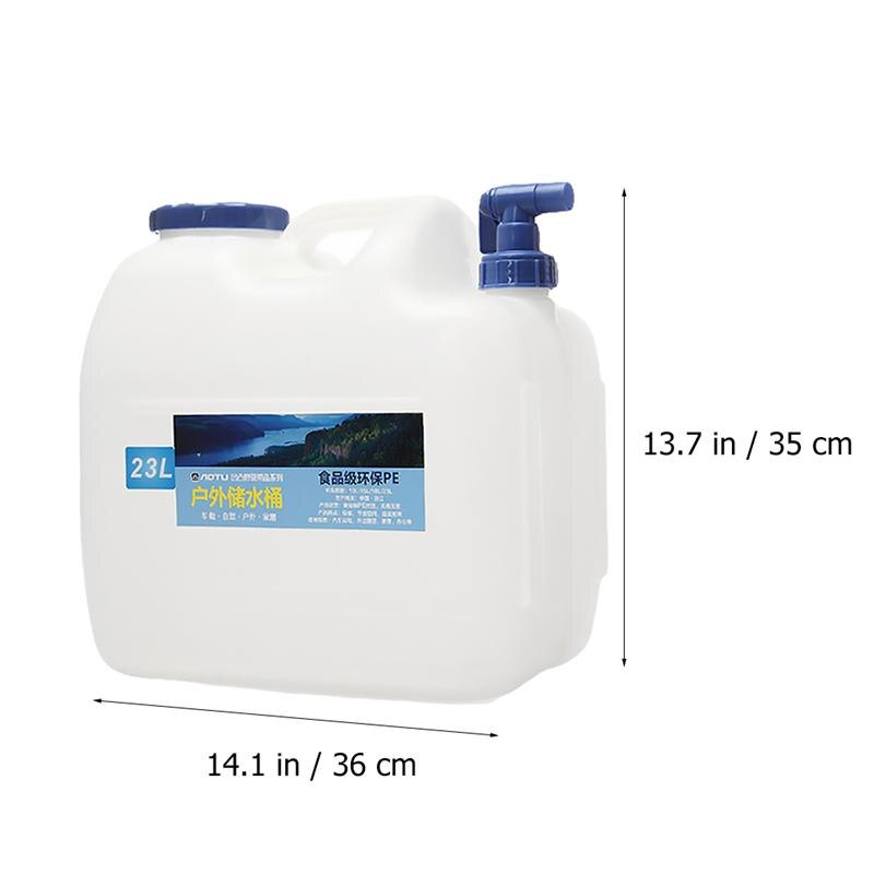 23L Car Driving Water Bucket PE Thickened camping water tank Portable Water Container with Faucet For Camping Hiking Picnic
