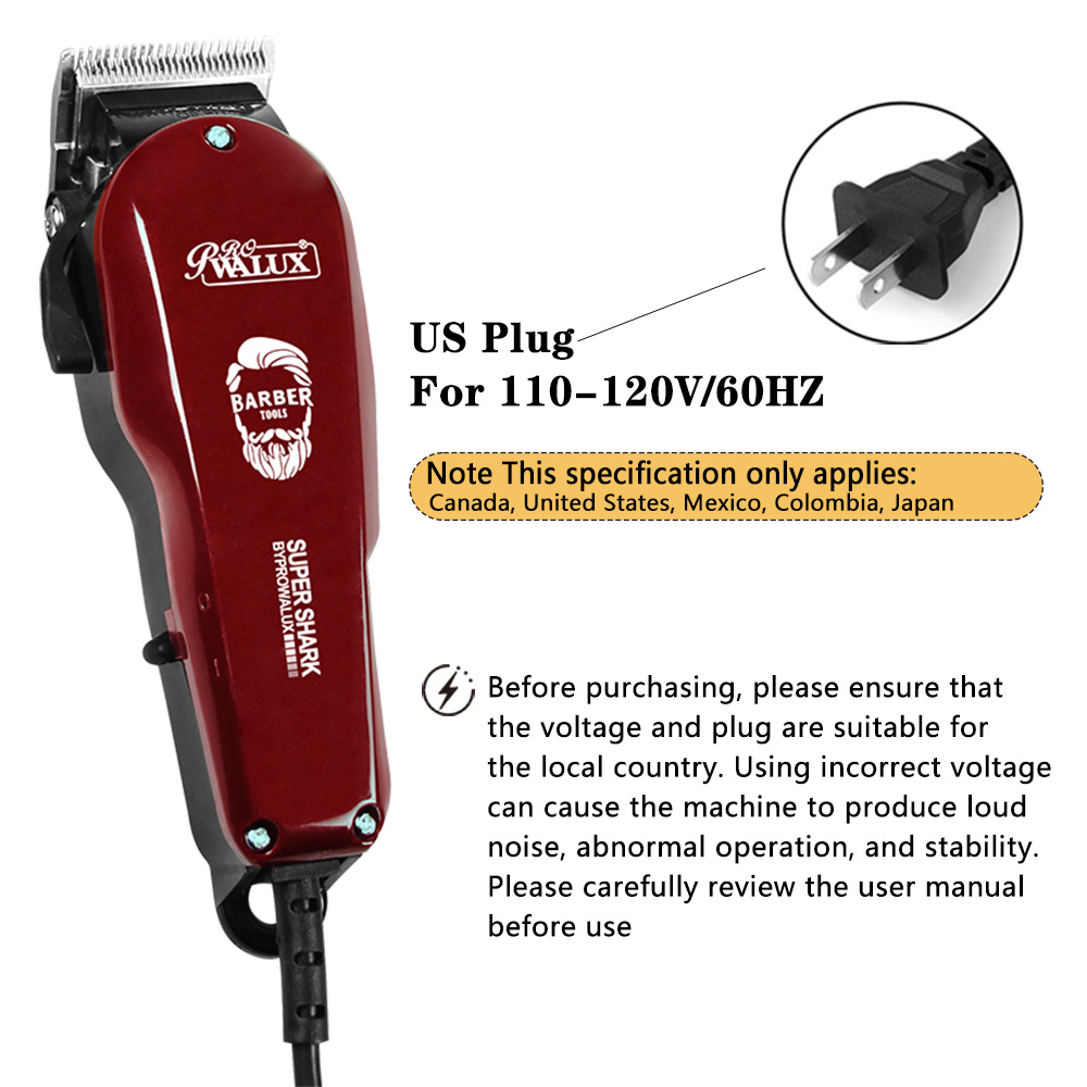 Tagliacapelli professionale regolabile con filo Tagliacapelli per uomo 10W Elettrico potente Barbiere Macchina per taglio di capelli Tapering