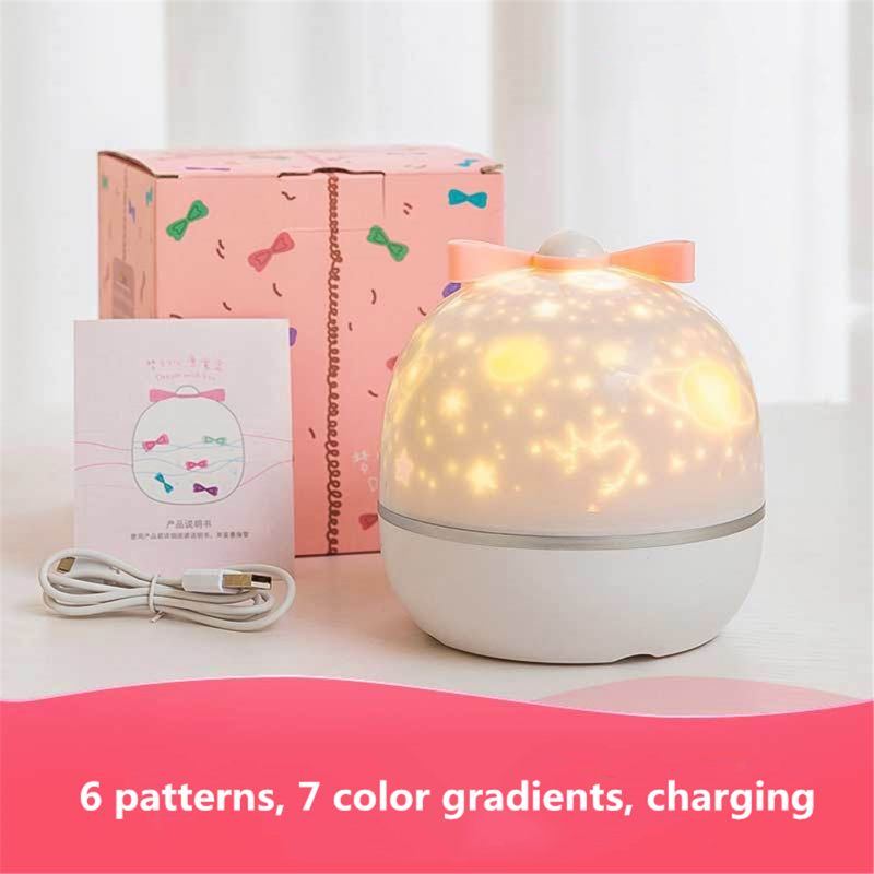 Voor Baby 6 Patronen Led Projector Star Moon Nachtlampje Sky Roterende Nachtlampje: B