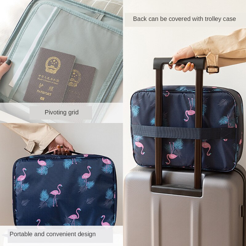 Waterproof Briefcases Woman Home Certificate Invoice Storage Bag Man Business Travel Multifunction Document Package Accessories