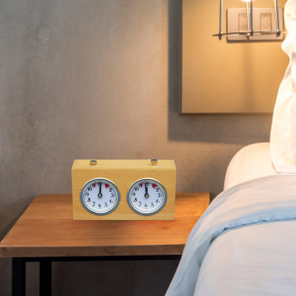 Wooden Mechanical Chess Clock Board Game Timing Tools No Battery Required Chess Clock