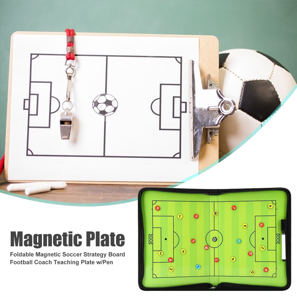 Training Strategie Boord Set Magnetische Voetbal Coach Onderwijs Commando Plaat Stofdicht Draagbare Dragen Decor