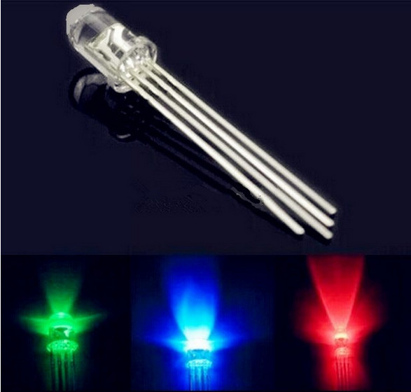 Multicolor 4pin 5mm RGB Led Diode Licht Lamp Tricolor Ronde Pakket Gemeenschappelijke Anode Rgbled LED 5mm Light Emitting diode 100 stks/partij