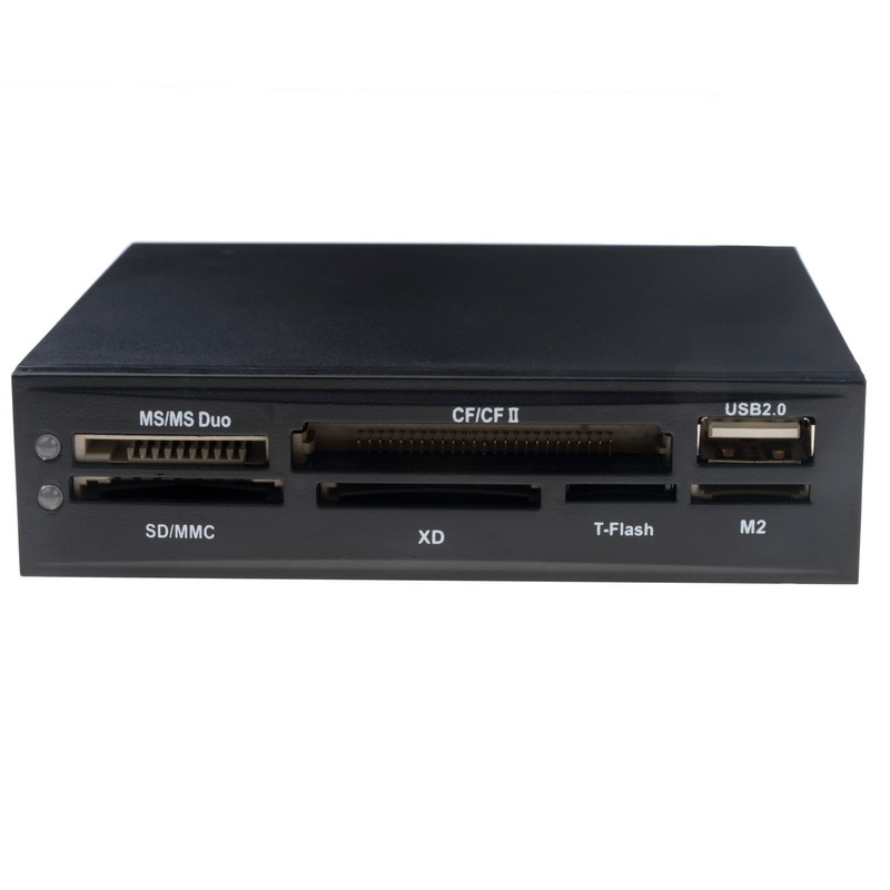 All In 1 3.5 inch USB 2.0 Internal Floopy Bay Front Panel Card Reader USB Flash Memory For XD/SD/CF/T-Flash/MS Card Reader