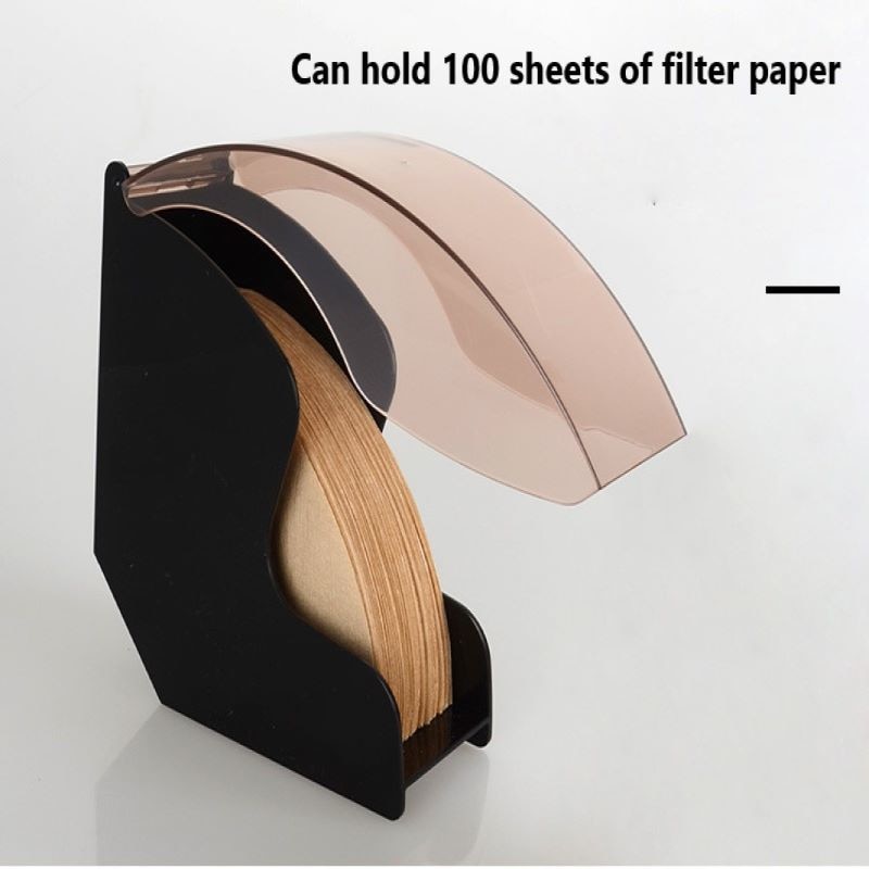 Stort kaffefilterpapper holde filterpapperslåda filtreringspapper förvaringsställ kaffeverktyg dammsäkert med lock kaffemaskin
